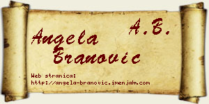 Angela Branović vizit kartica